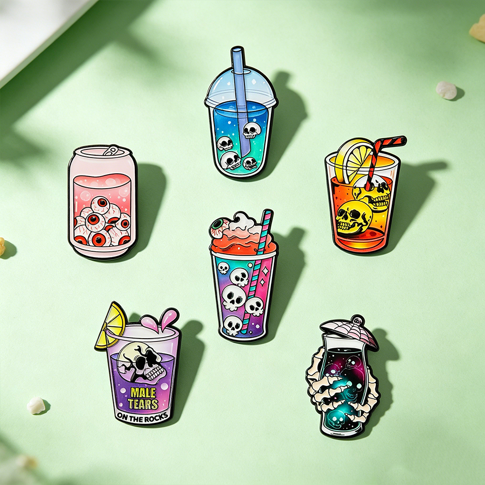 Enamel Pin Set - 6pcs Cool Halloween Enamel Pin Collection