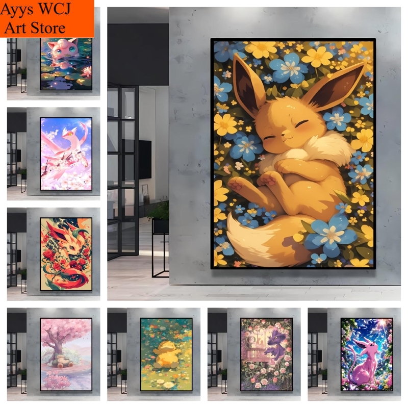 Anime Merchandise Posters - 1pc Frameless Canvas Painting Japanese Classic