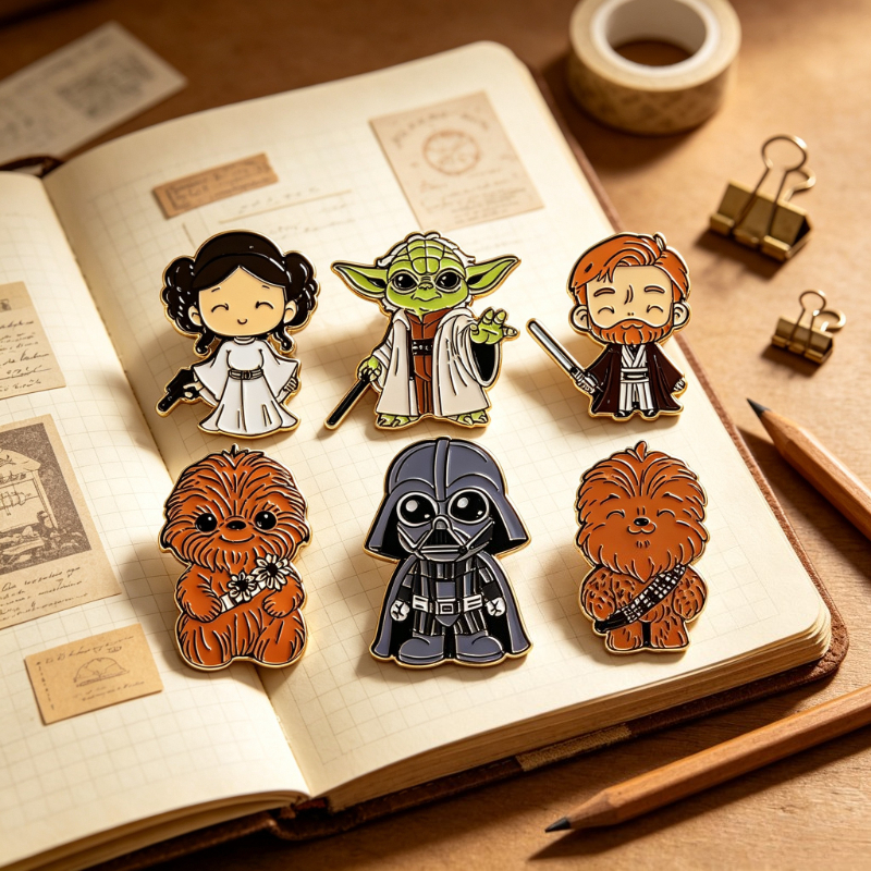 Enamel Pin Set - 5/6/7pcs Cute Monster Brooche Enamel Pin