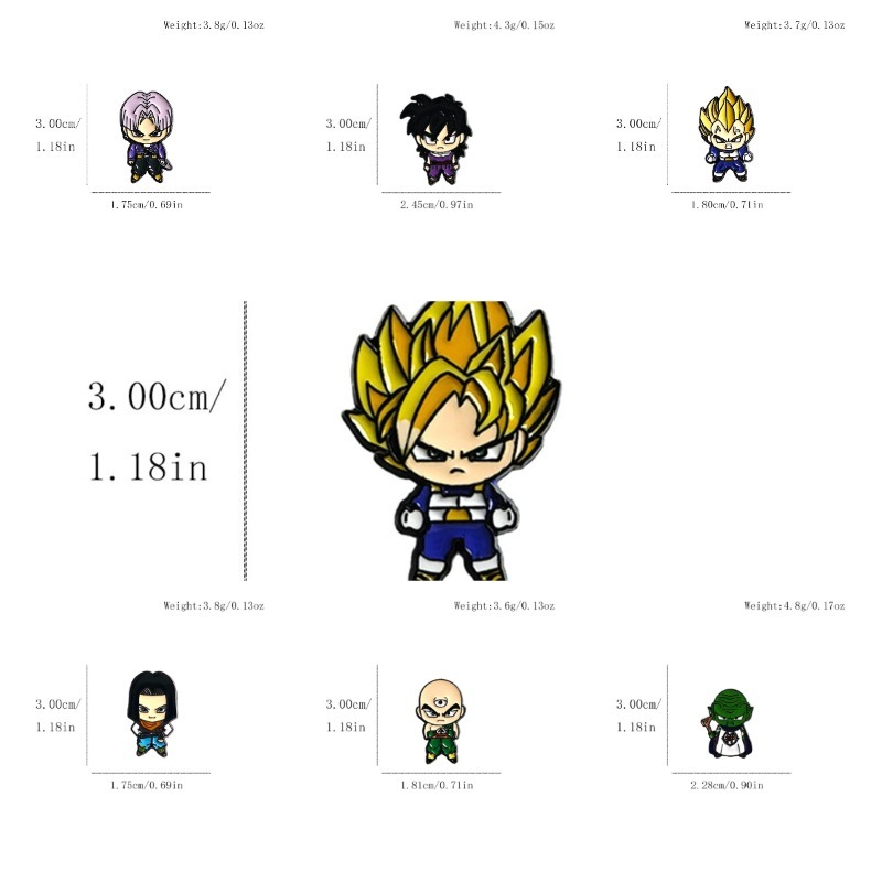 7pcs Set Cute Manga Brooches f – Enamel Pin Set recenzja i cena