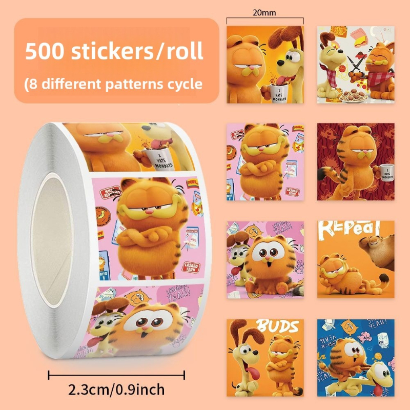 Garfield cartoon cute 500pcs r – Anime Merchandise Wholesale recenzja i cena