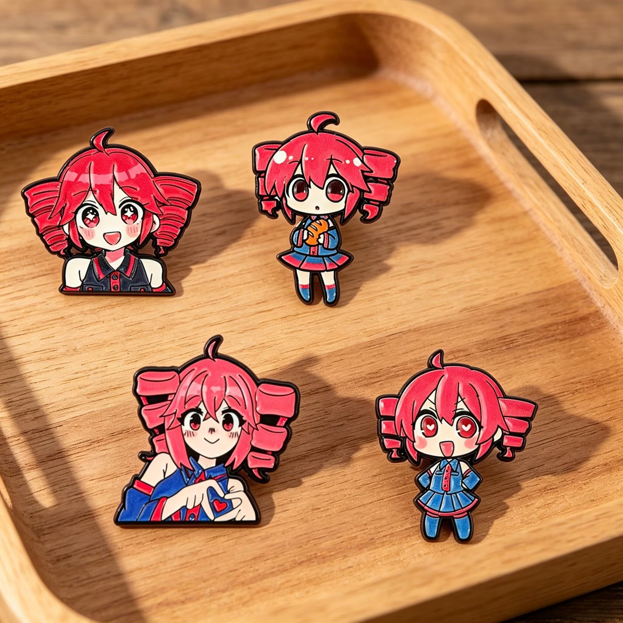 4pcs Anime Cute Cartoon Brooch – Enamel Pin Set recenzja i cena
