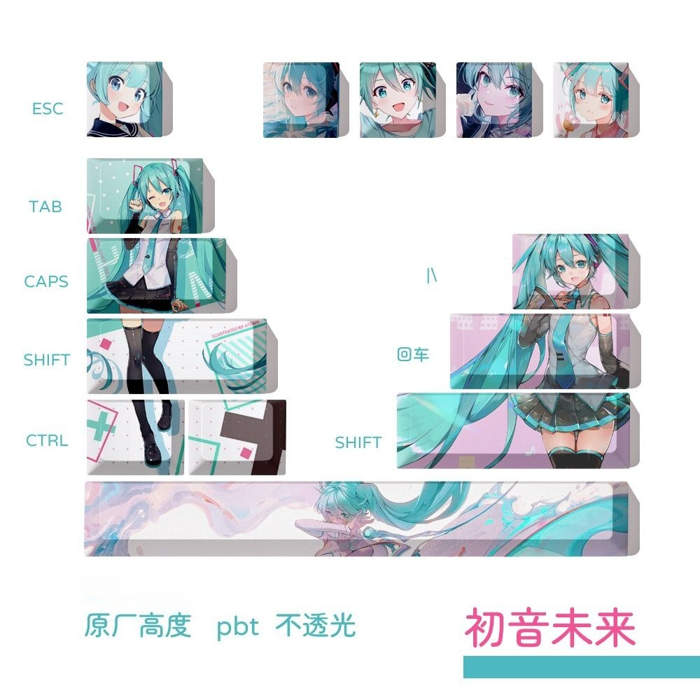 Hatsune Miku Keycaps, OEM Heig – Keycap Artisan Anime recenzja i cena