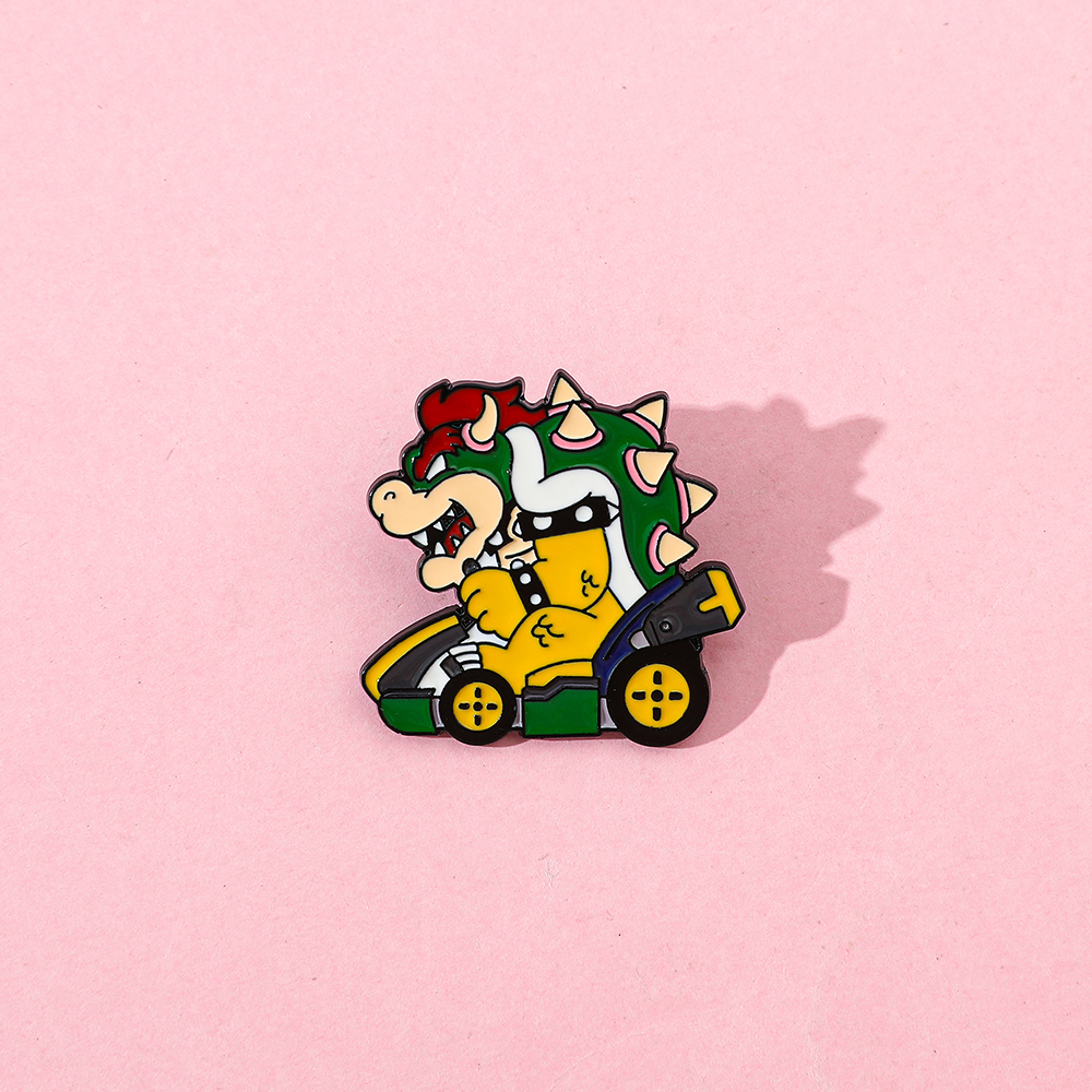 Cartoon Dinosaur Bowser Racing – Enamel Pin Set recenzja i cena