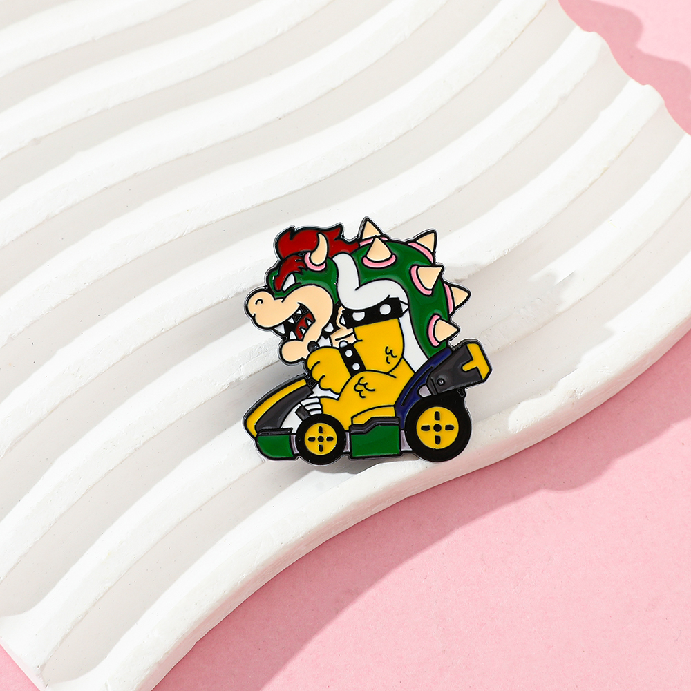 Cartoon Dinosaur Bowser Racing – Enamel Pin Set recenzja i cena