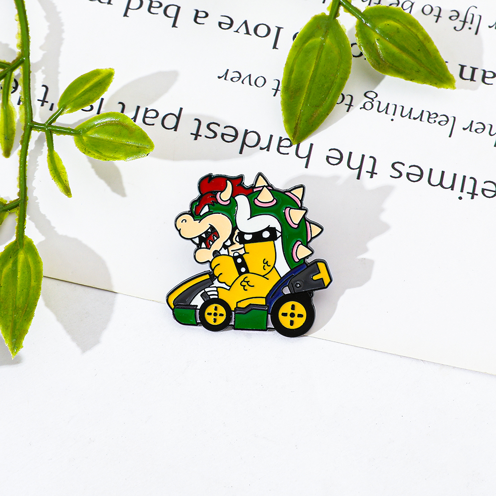 Cartoon Dinosaur Bowser Racing – Enamel Pin Set recenzja i cena