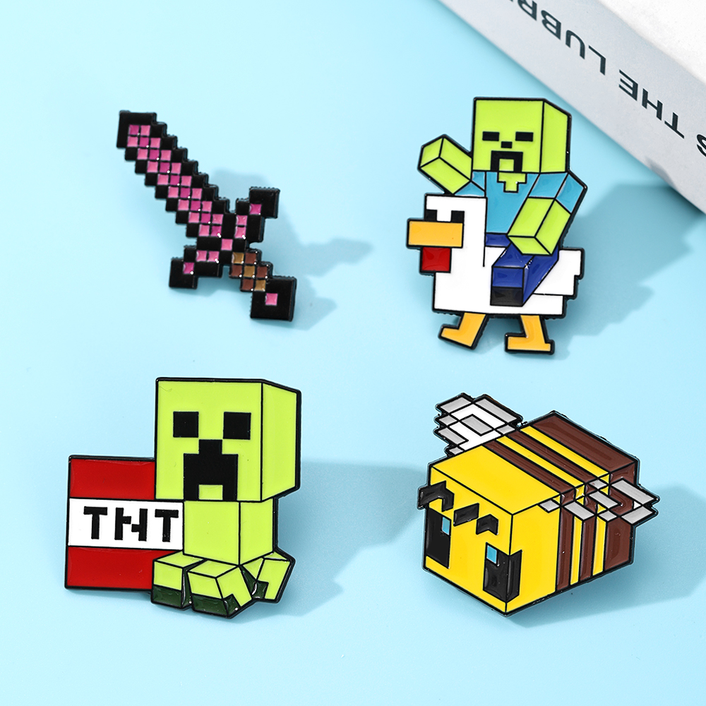 4pcs Cute Baby Zombie Chicken  – Enamel Pin Set recenzja i cena