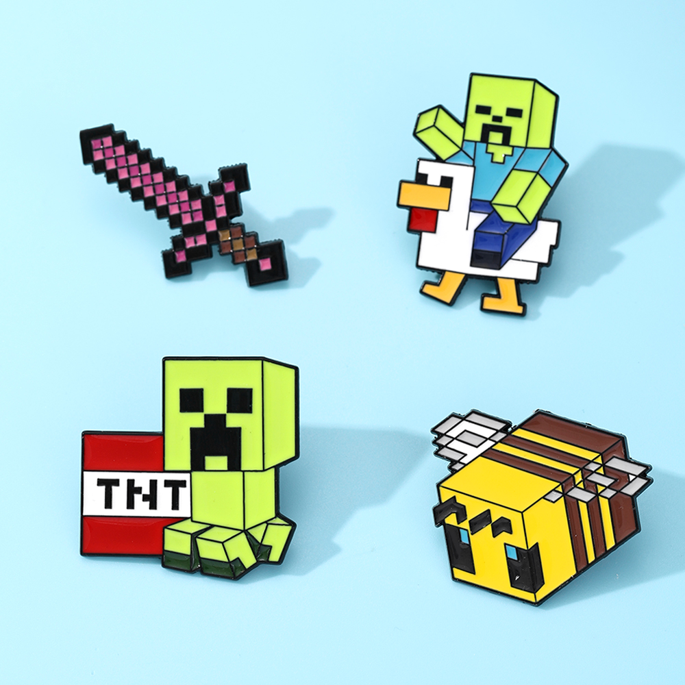 4pcs Cute Baby Zombie Chicken  – Enamel Pin Set recenzja i cena