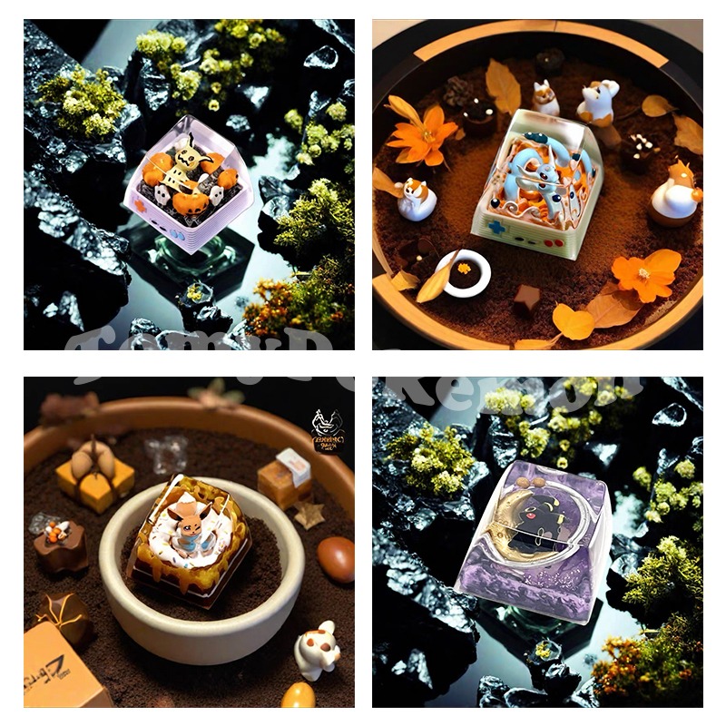 Pokemon Keycaps Mewtwo Umbreon – Keycap Artisan Anime recenzja i cena