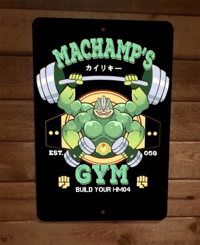 Machamps Gym  Metal Wall Sign  – Anime Merchandise Posters recenzja i cena
