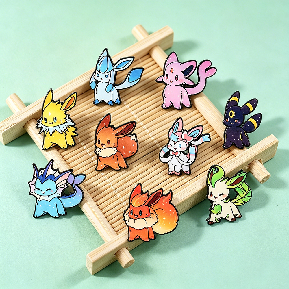 9Pcs Pokemon Eevee Flareon Ena – Enamel Pin Set recenzja i cena