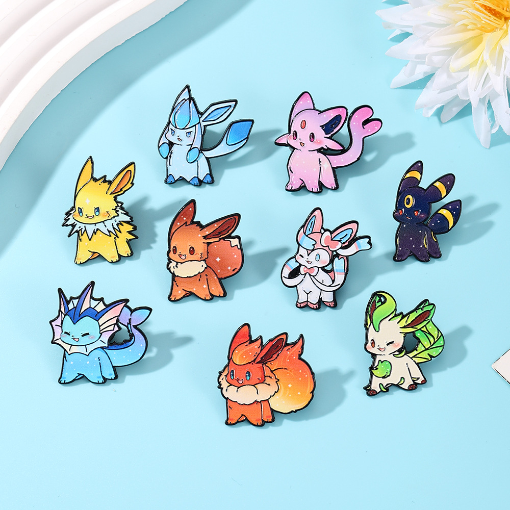 9Pcs Pokemon Eevee Flareon Ena – Enamel Pin Set recenzja i cena
