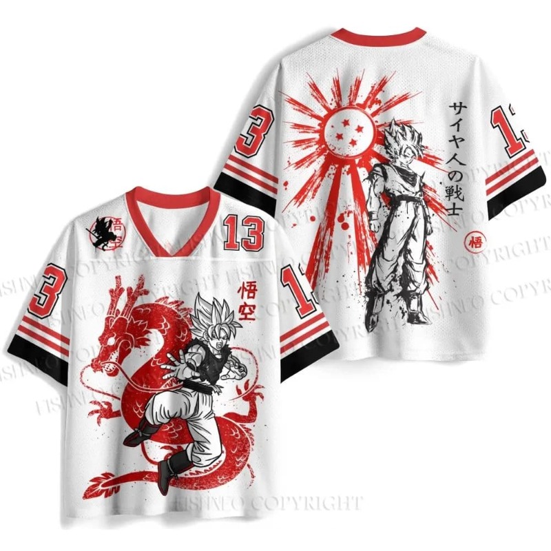 Dragon Ball Football Jersey Un – Anime Merchandise For Women recenzja i cena