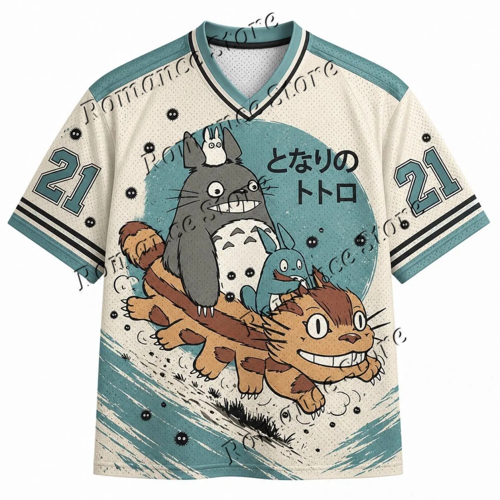 Totoro Catbus 21 Baseball Jers – Anime Merchandise For Women recenzja i cena